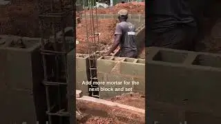Block laying in building construction #home #construction #explore #realestate #architecture