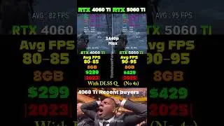 RTX 4060 Ti vs RTX 5060 Ti : Ultimate GPU performance test with DLSS
