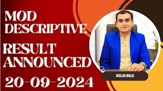MOD Descriptive result announced | 20.09.2024