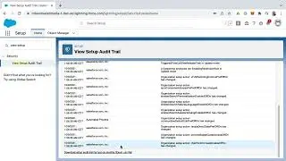 Salesforce View Setup Audit Trail - How to See the Changes Made to Your Salesforce Org and by Whom!