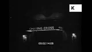 1930s London, Charing Cross Underground Station Exterior, 35mm