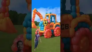 Balloon JCB with Football & Fun 😍🚜⚽ | Creative Edit
