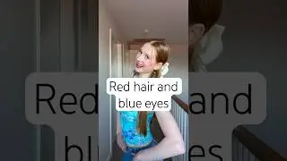 0.17% with red hair & blue eyes !!