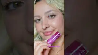 The new fenty skin lip oil shade passion fruit is so pretty 🍇 #fentybeauty #lipoil #lippies #swatch