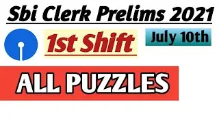 Sbi Clerk Pre Memory Based Puzzles Asked in 1st Shift 2021