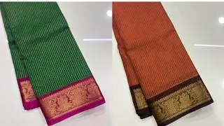 Premium quality Kanchi Cotton sarees | karthigai korvai checks saree | fancy cottonsaree 🤩🛍