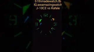 Pakistan India Air Force Aviation J10 J-10 Rafale Fighter PL15 PL-15 Pilot Diorama Mechanical Watch