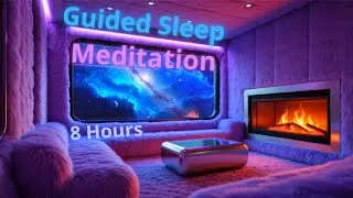 Cozy Space Cabin Guided Sleep Meditation | 8 Hours Black Screen