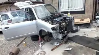 L700 ミラ　JB　載せ換え　始動チェック　JB-DET 4WD 5MT