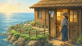 Island Life with Family | A Quiet Day on a Small Island | Ghibli-Style Animation