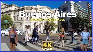 【4K】WALK in Palermo: Coronel Díaz BUENOS AIRES Argentina