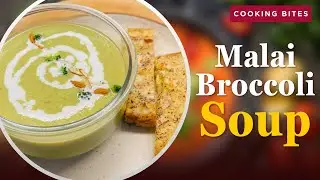 Creamy Almond Malai Broccoli Soup | Healthy & Rich Soup Recipe