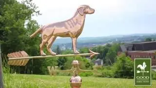 Good Directions 560PA Labrador Retreiver with Arrow Weathervane - Polished Copper