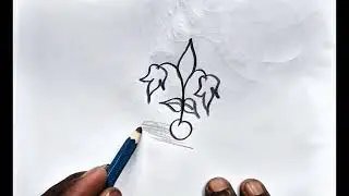 How to Draw a Beautiful Flower and Bird Step-by-Step | फूल और पक्षी कैसे बनाएं