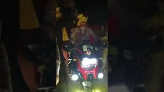 #Mumbikernikhil Grand entry on Debu's #BMWGSA on his wedding.