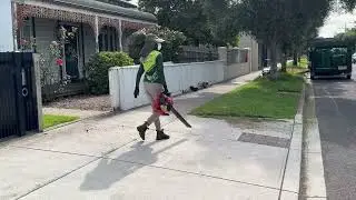 Straight edge, leaf blower and lawn mow