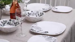 Resistant very light weight Opal glassware dinner set