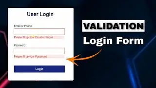 Login Form Validation Using HTML CSS & Javascript