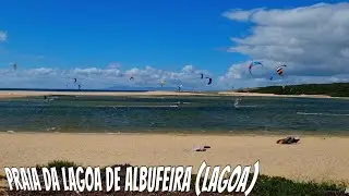 Praia da Lagoa de Albufeira (Lagoa) e (Mar) Portugal