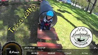 Park Linowy 75 - Linolandia, Kryspin&oacute;w - Trasa ż&oacute;łta 22.04.2019