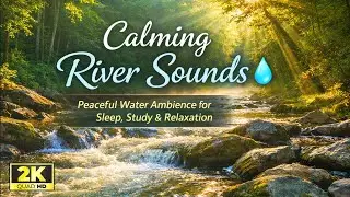 🌊 Calming River Sounds in 2K | Deep Sleep, Stress Relief & Relaxation | Nature Ambience