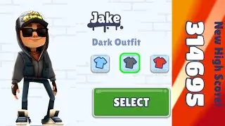 Jake | Dark Outfit 😎 | New Score 314695 | Subway surfers | Official boy akku |