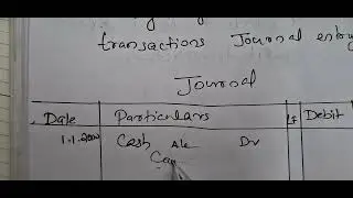 Easy way of Recording Journal entry of cash and bank transaction #commerce #plusoneaccountancy