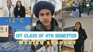 MEDICO👨‍🎓 STUDENT IN ALMATY KAZAKHSTAN🇰🇿| 1st class of 4th SEMESTER| KAZAKHSTAN VLOG 🏛UIBIMS#youtube