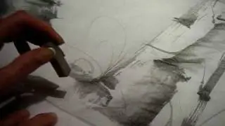 Stamping a traditional Japanese brush painting
