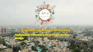 Vadapalani Metro bridge Drone View Junction |  Chennai&rsquo;s Triple Decker Engineering Marvel