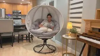 Amazon Home Finds / Swivel Hanging Egg Chair / A cozy place to sit