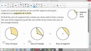 Circles - Area, Area of Segment, Area of Sector