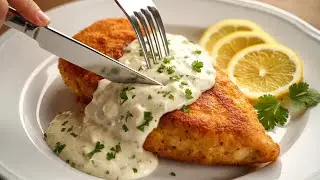 Сочная куриная грудка в лимонно-сливочном соусе &ndash; еще вкуснее! Рецепт за 5 минут!