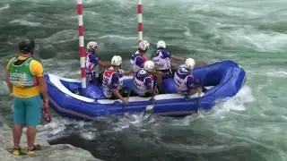 2017 IRF World Raft Champs Indonesia Master Men and Costa rica Master men Slalom 1st run