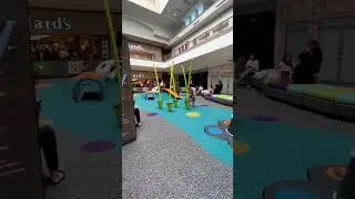 New playscape at our local mall! 🛝 Both kids had a blast! #toddlerplayscapes #indoormall