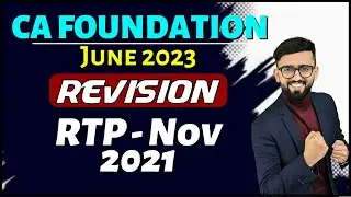 CA Foundation Revision Batch June 2023 | RTP Nov 2021 (Part-2) | CA Hardik Manchanda