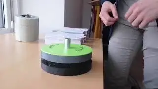 Prototype of rare-earth-free flywheel levitation system