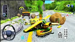 Plane Crashed On My Car In Jungle Road 😱 | Extreme Car Accident Simulation