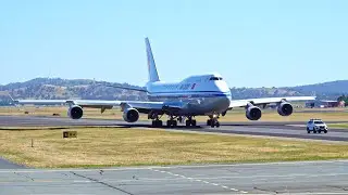 Boeing 747 Surprise Visit!  Canberra Airport Plane Spotting CBR/YSCB