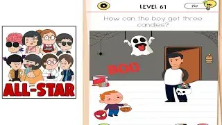 Brain test all star level 111 how can the boy get three candies