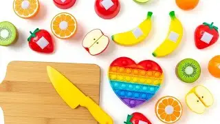 ASMRカットフルーツ 果物を切る音 野菜を切る音 おもちゃの果物 asmr relaxing cutting fruits-satisfying