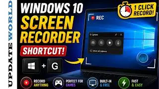 Windows 10 Screen Recorder Shortcut | Record Your Screen in Windows 10 in 1 Click| Game Bar Shortcut