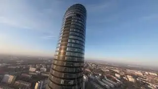 Diving Sky Tower in Wroclaw with DJI FPV Drone in manual mode - Long version