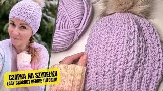 Prosta czapka na szydełku, tutorial szydełkowy.