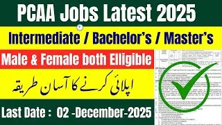 PCAA Jobs 2025 | Civil Aviation Authority New Vacancies  Apply Online | jobscho