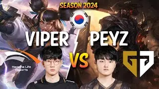Viper/JackeyLove vs GEN Peyz - Viper ZERI vs Peyz LUCIAN ADC - Patch 14.5 KR Ranked CHALLENGER