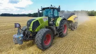 Claas Axion 850 & New Holland Bigbaler 1290 Cropcutter | Baling Straw