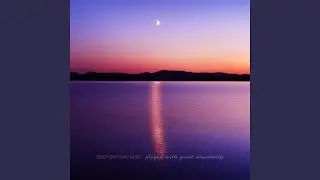 Moon over lake