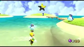 Collecting every Power Up while underwater in Super Mario Galaxy 1