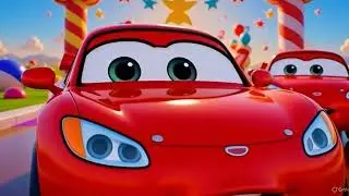 Red Car Running in MUD TOCHAN | Fun Kids Racing Game 🚗🌈